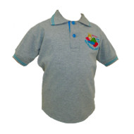 uniforme escolar JARDÍN INFANTIL LOS ANGELITOS - Polera pique manga corta gris