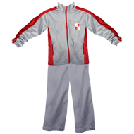 uniforme escolar COLEGIO HERMANOS CARRERA DE AV.CHILE - Buzo gris con aplicaciones rojas